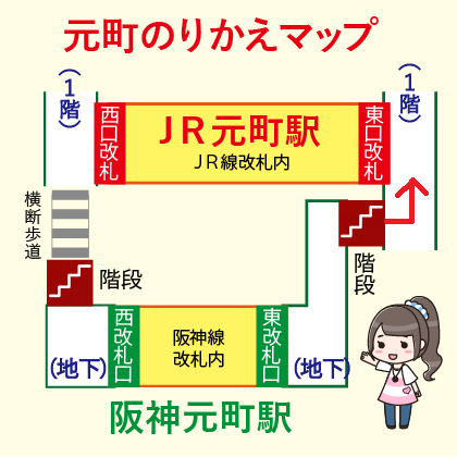 阪神元町駅からJR元町駅への乗り換え方法