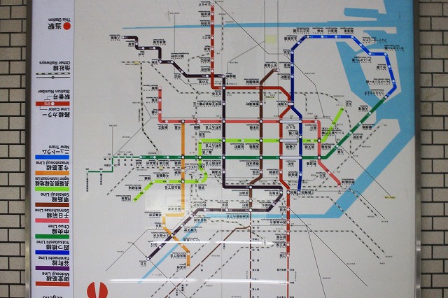 大阪駅地下鉄路線図