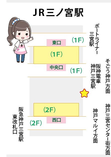 アントレマルシェ三ノ宮店マップ