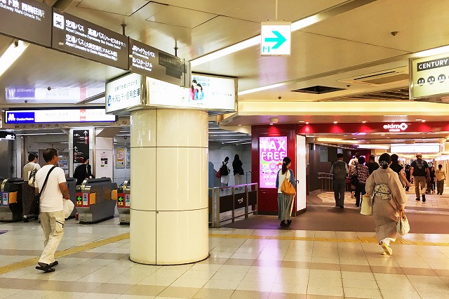 東梅田駅 谷町線 からjr大阪駅へのアクセスは 関西の駅ガイド