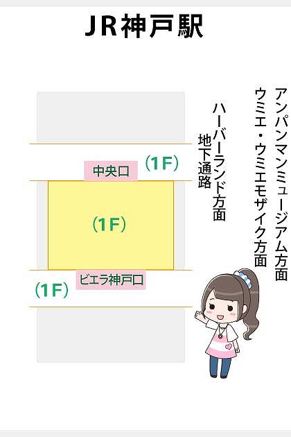 JR神戸駅の改札一覧