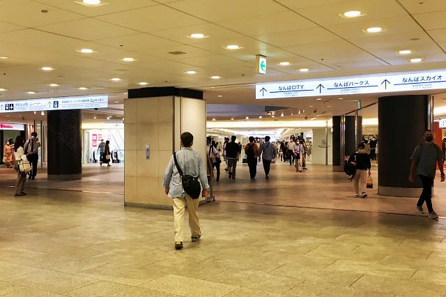 地下鉄なんば駅（御堂筋線／千日前線／四つ橋線）から、なんばシティへの行き方