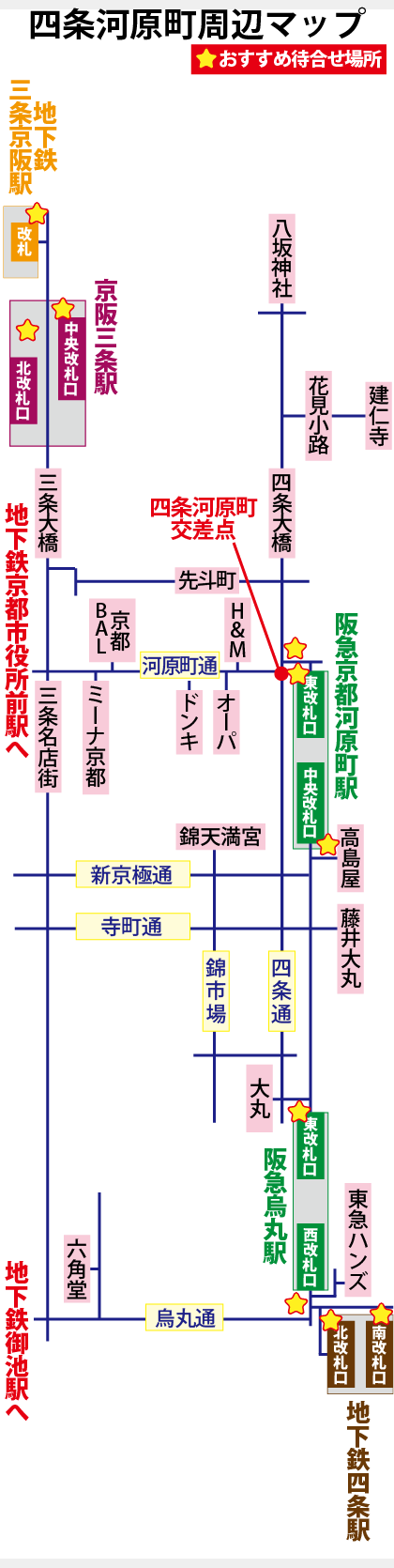 四条 烏丸駅ガイド わかりやすい構内図 待ち合わせ場所4ヶ所マップ付き ウェルの雑記ブログ