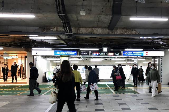 御堂筋線梅田駅から阪神大阪梅田駅への乗り換え方法
