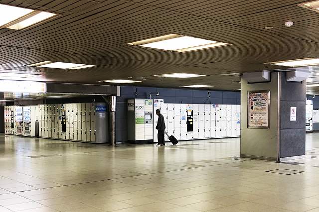 新大阪駅のコインロッカー（正面口奥）