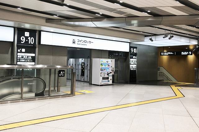新大阪駅のコインロッカー（JR在来線改札内）