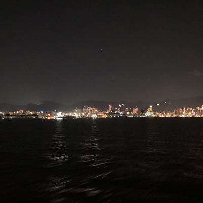 ジャンボフェリーから眺める神戸の街並み