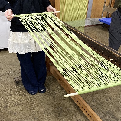 なかぶ庵で、そうめん作り体験